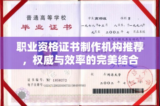沙河口职业资格证书制作机构推荐，权威与效率的完美结合