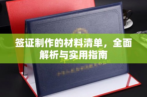 沙河口签证制作的材料清单，全面解析与实用指南